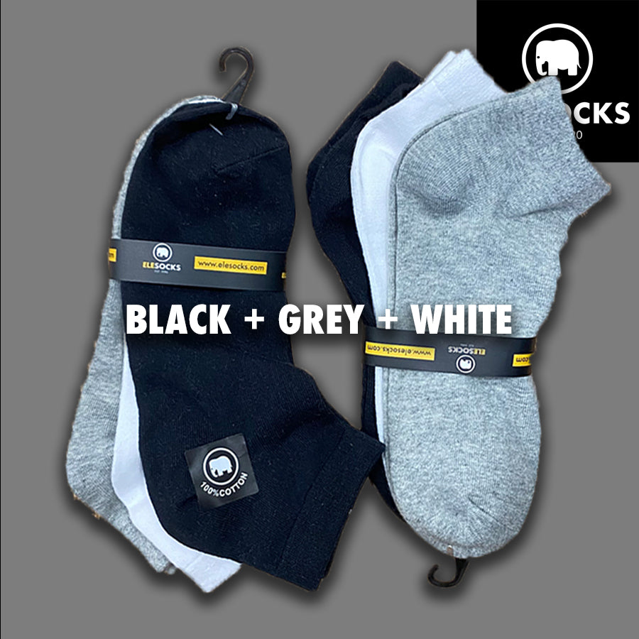 XL Pure Cotton Ankle Socks