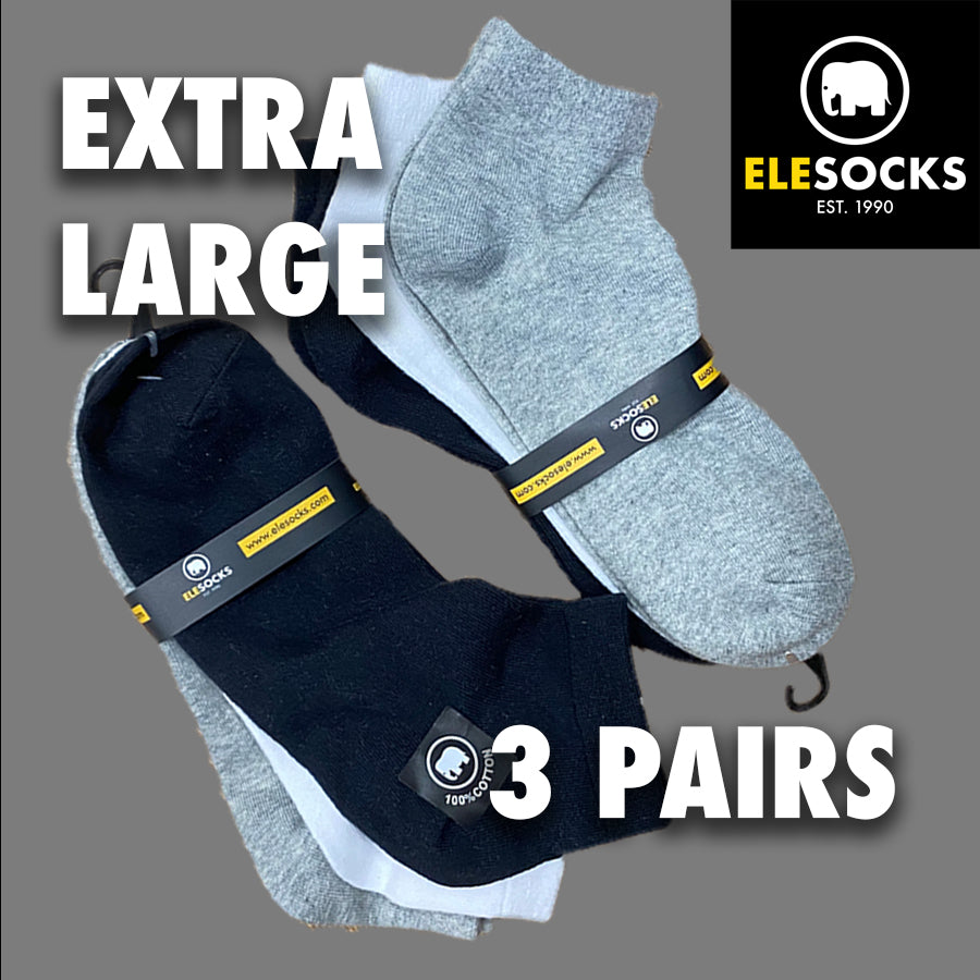 XL Pure Cotton Ankle Socks